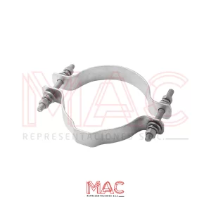 Abrazadera galvanizada dos pernos