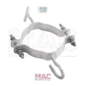 Abrazadera doble ojal