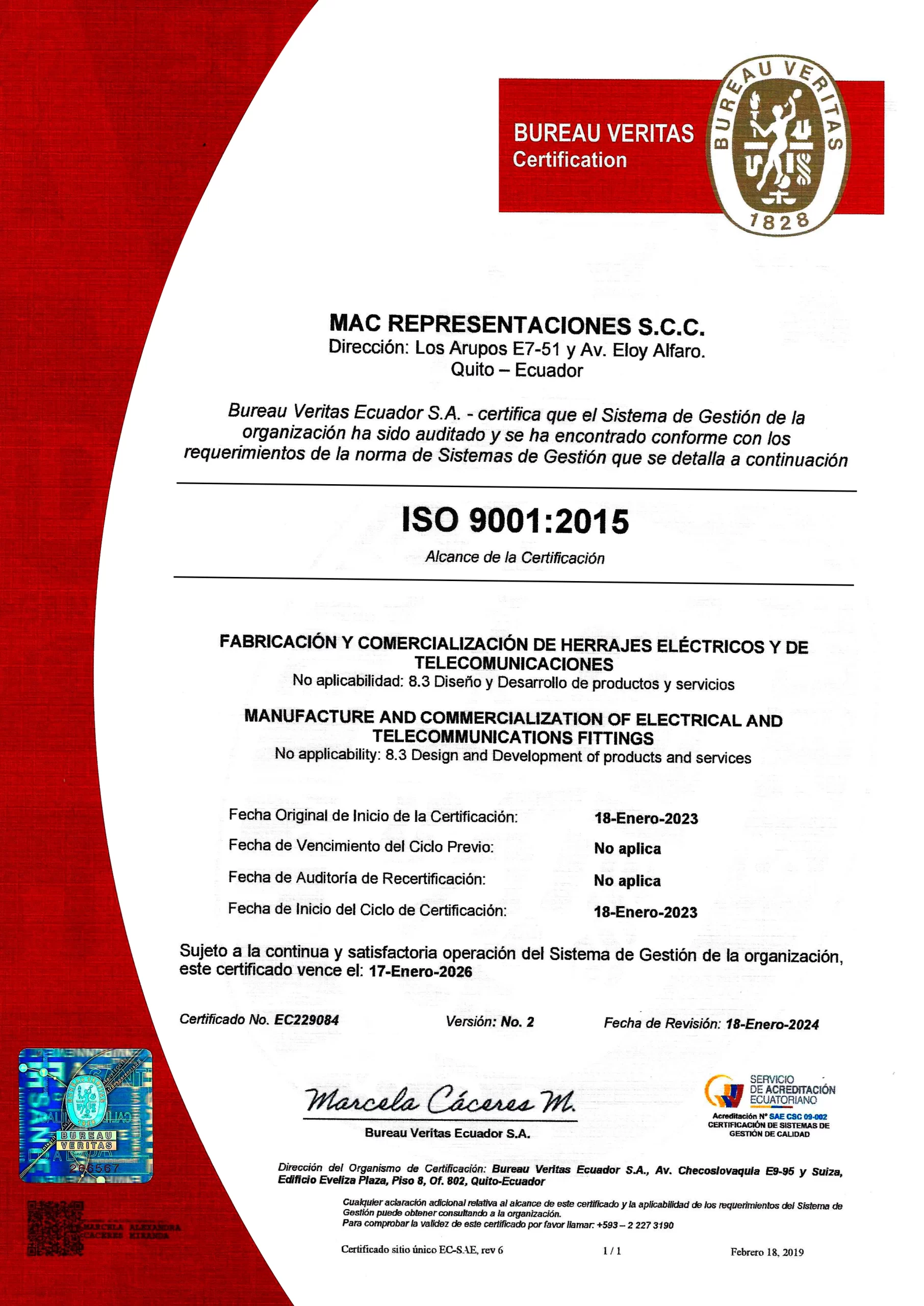 ISO MAC REPRESENTACIONES