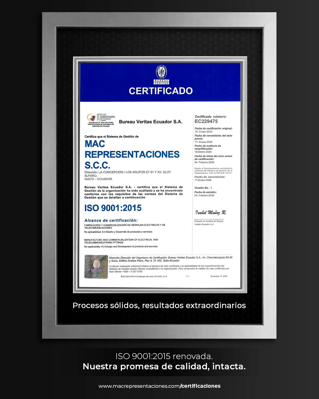 ISO MAC REPRESENTACIONES